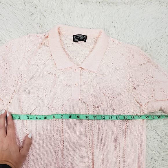 4x$25 Escorpion Baby Pink Knit  Vintage Bloise size 10 M - L - Picture 8 of 12